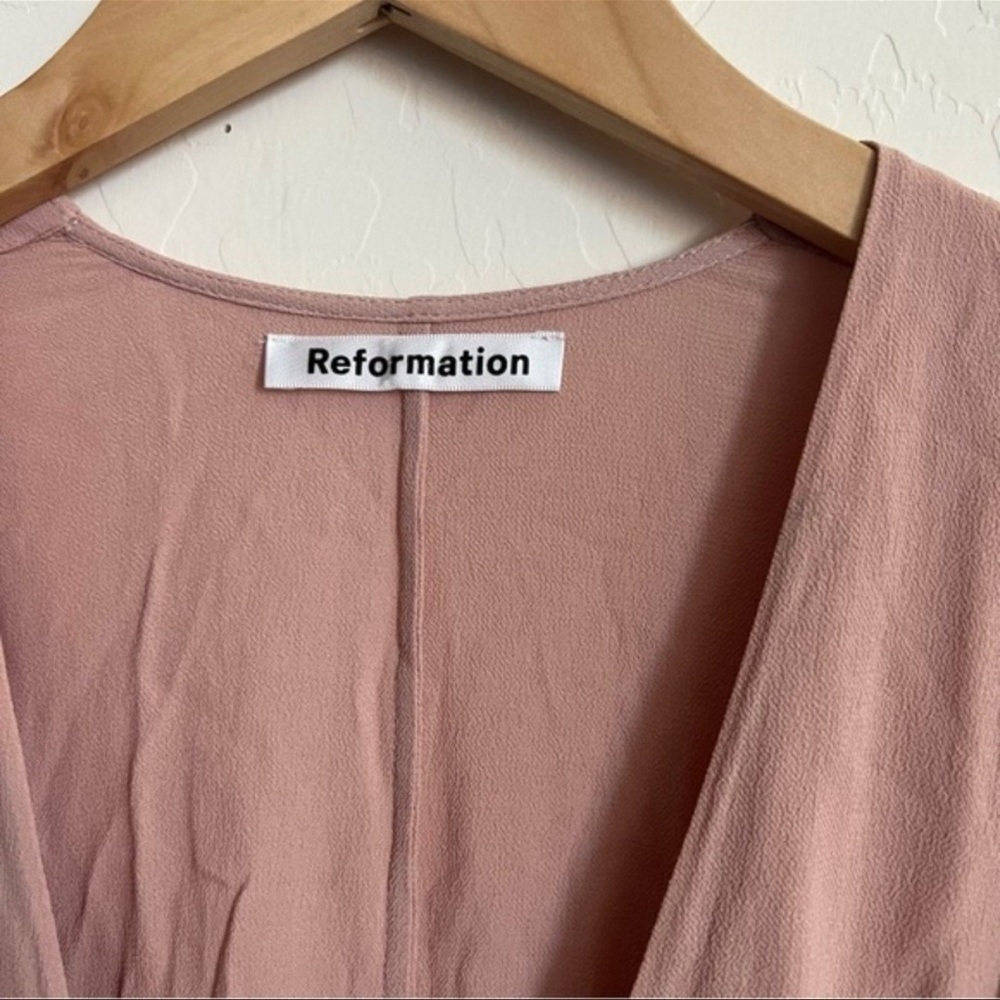 Reformation Winslow Maxi Wrap Dress in Blush - Picture 3 of 7